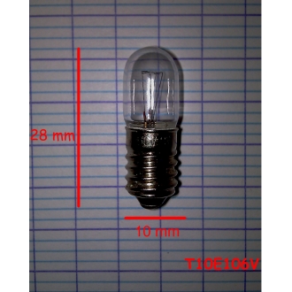 Lampe E10, T10, 6V, 3W