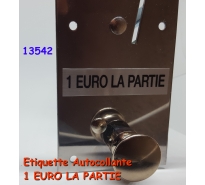 Etiquette Autocollante 1 EURO LA PARTIE