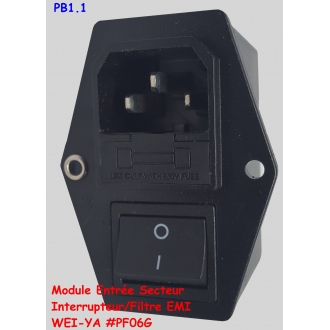 Module Entrée Secteur Interrupteur/Filtre EMI 