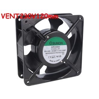 Ventilateur 230Vac, 50/60Hz, 120x120x38mm