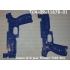 Coques G+D pour Pistolet TCR4 Bleu