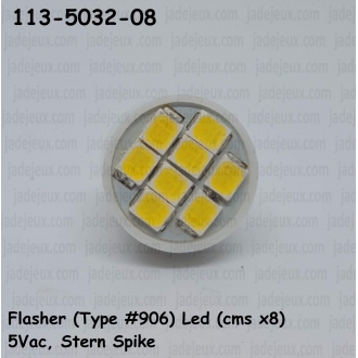 Flasher (Type 906) Led (cms x8) 5Vac, Stern Spike