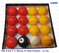 Bille 8 Pool 2" (+ Blanche 47,6mm) Standard - Le Jeu