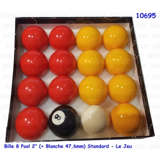 Bille 8 Pool 2" (+ Blanche 47,6mm) Standard - Le Jeu
