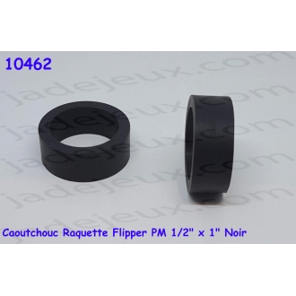 Caoutchouc Raquette Flipper PM 1" x 1/2" Noir