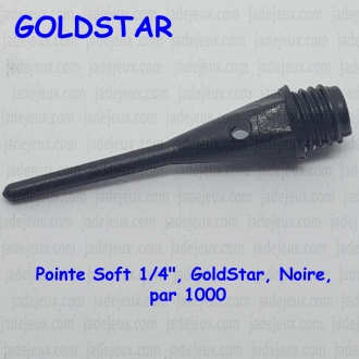 Pointe Soft 1/4", GoldStar, Noire, par 1000