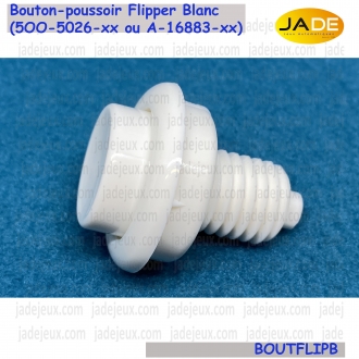 Bouton-poussoir Flipper Blanc (500-5026-xx ou A-16883-xx)