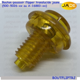 Bouton-Poussoir Flipper Translucide Jaune (500-5026-xx ou A-16883-xx)