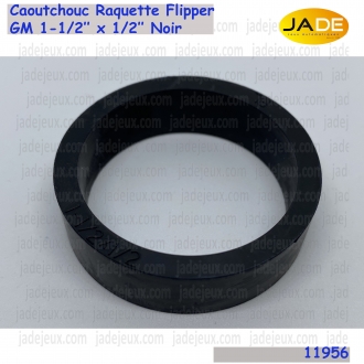 Caoutchouc Raquette Flipper GM 1-1/2" x 1/2" Noir