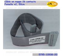 Câble en nappe, 5795-10938-20, 26 Contacts Femelle x2, 50cm