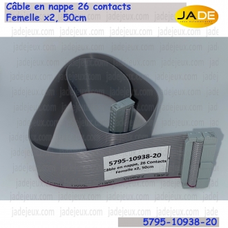 Câble en nappe, 5795-10938-20, 26 Contacts Femelle x2, 50cm