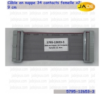 Câble en nappe, 5795-12653-03, 34 contacts femelle x2, 9 cm