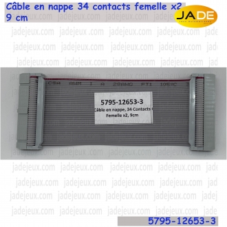 Câble en nappe, 5795-12653-03, 34 contacts femelle x2, 9 cm