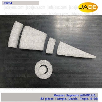 Mousses Segments MINIPLUS, 82 pièces : Simple, Double, Triple, B+DB Mousses Segments MINIPLUS, 82 pièces : Simple, Double, Triple, B+DB
