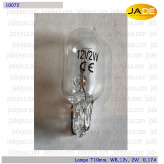 Lampe T10mm, WB,12v, 2W, 0,17A